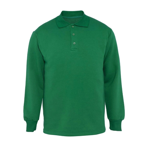 Polo Yaka 3 İplik Sweatshirt Yeşil