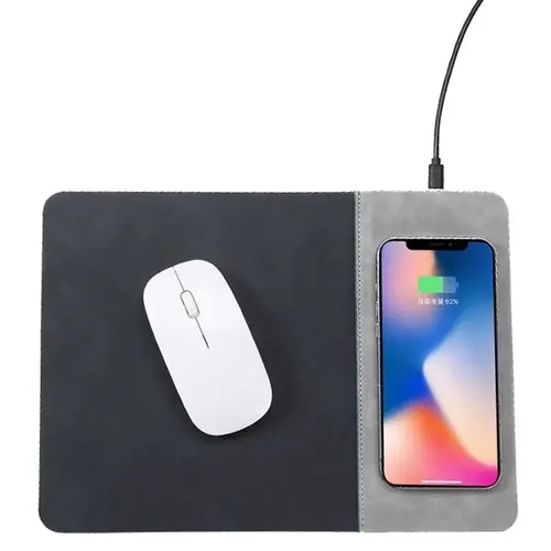 Kablosuz Şarjlı Deri Mouse Pad