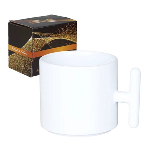 T Kulplu Süblimasyon Seramik Kupa